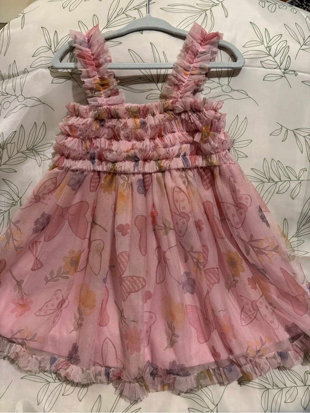 Disney Pink Butterfly & Floral Ruffle Sundress